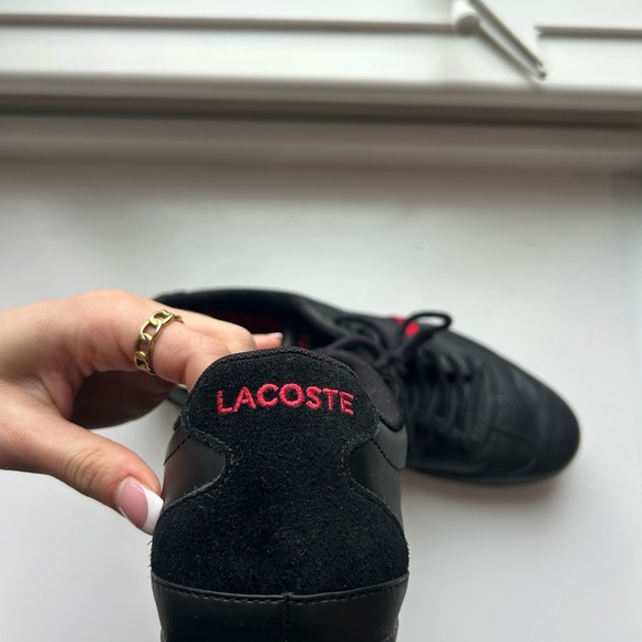 Lacoste Men's Black Sneakers with Red Highlights - Picture 4 of 7